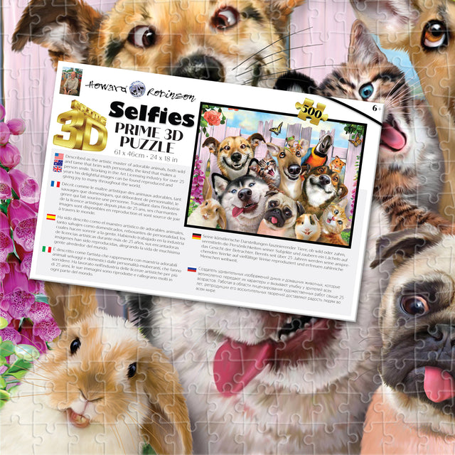 Pet Selfie Howard Robinson 3D Jigsaw Puzzle 10062 500 Piece  24"x18"