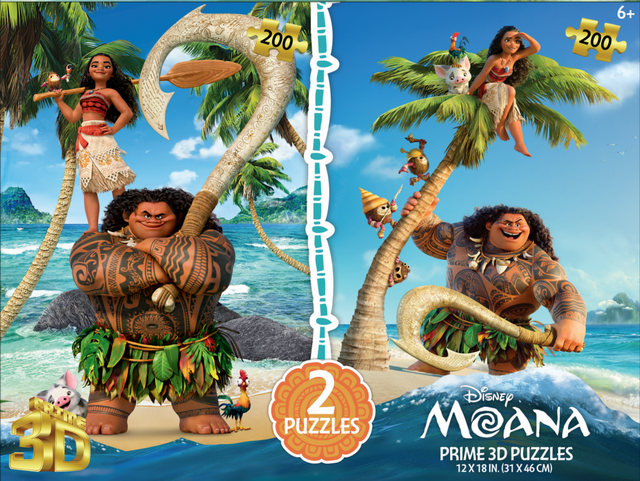10253 Disney Moana 2 -Pack Children's 3D Puzzle 10253 200pc 12x18"
