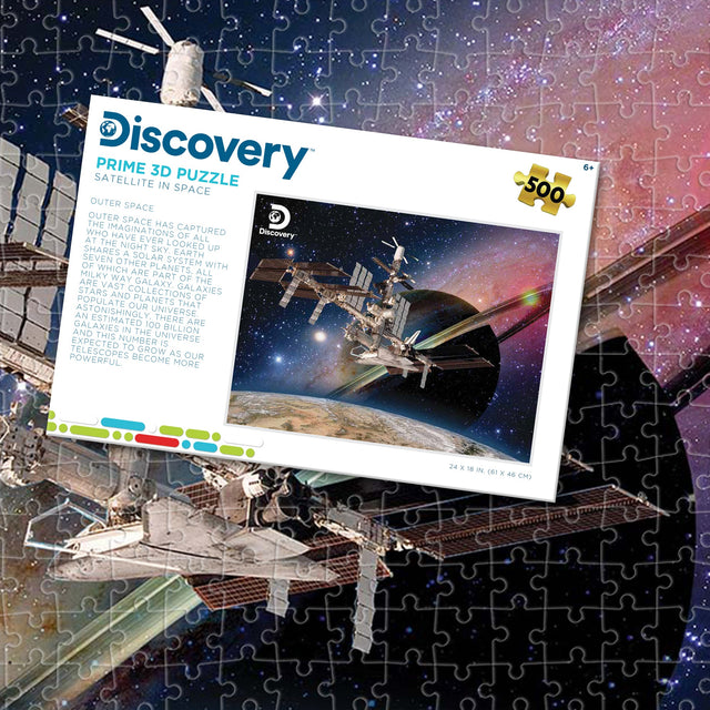Satellite in Space Discovery 3D Jigsaw Puzzle 10418 500 Piece 24"x18"