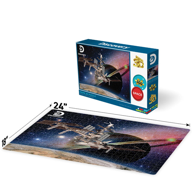 Satellite in Space Discovery 3D Jigsaw Puzzle 10418 500 Piece 24"x18"