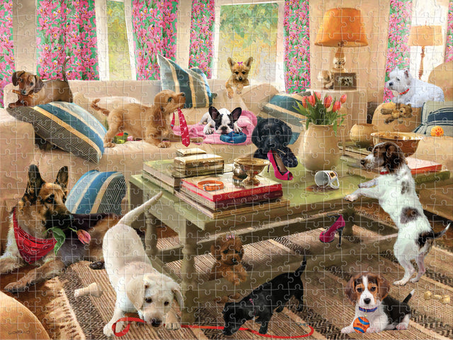 Dogs in the Living Room Giordano 3D Jigsaw Puzzle 10458 500 Piece 24"x18"