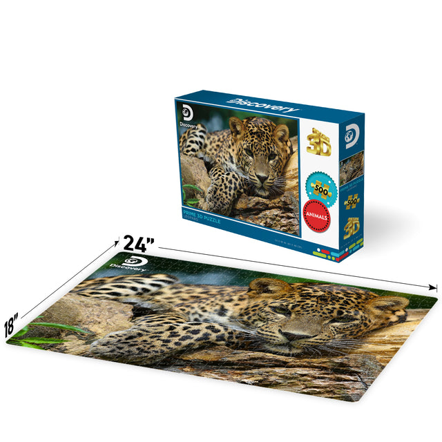 Leopard Discovery 3D Jigsaw Puzzle 10474 500 Piece 24"x18"