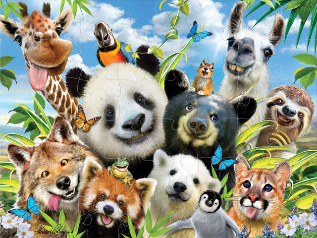 Llama Drama Selfies Howard Robinson 3D Jigsaw Puzzle 10647 48 Piece 12"x9"