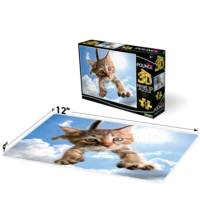 Sparkles in the Sky Pounce Seth Casteel 3D Jigsaw Puzzle 10724 48 Piece 12"x9"