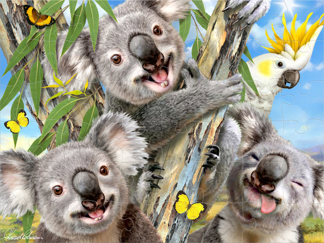 Koala Selfie Howard Robinson 3D Jigsaw Puzzle Plush Toy 15805 48 Piece 12"x9"