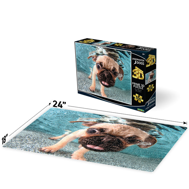 Underwater Dogs Iggy 3D Jigsaw Puzzle 20010 500 Piece 24"x18"