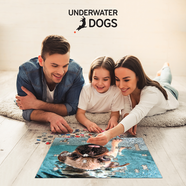 Underwater Dogs Iggy 3D Jigsaw Puzzle 20010 500 Piece 24"x18"