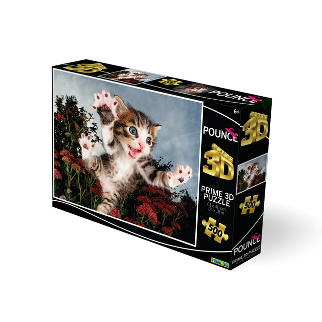 Chicken Pounce Seth Casteel 3D Jigsaw Puzzle 20013 500 Piece 24"x18"