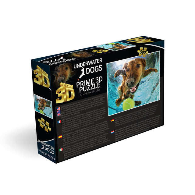 Underwater Dogs Ricochet 3D Jigsaw Puzzle 20021 500 Piece 24"x18"