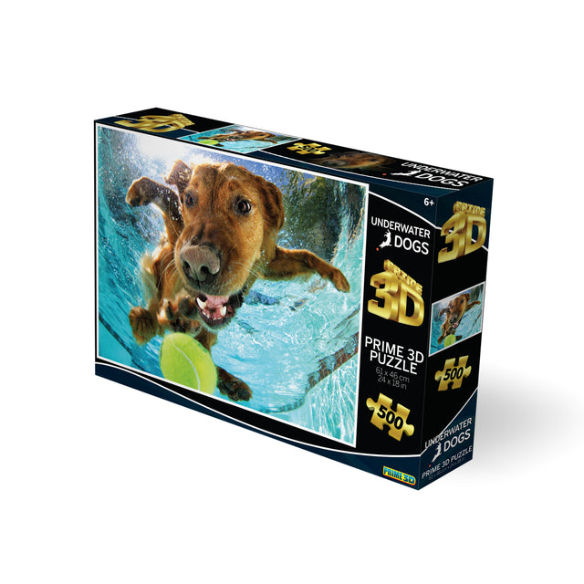 Underwater Dogs Ricochet 3D Jigsaw Puzzle 20021 500 Piece 24"x18"