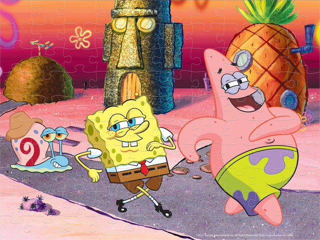 Sponge Bob Square Pants Nickelodeon 3D/2D Jigsaw Puzzle 20628 100 Piece 12"x9"