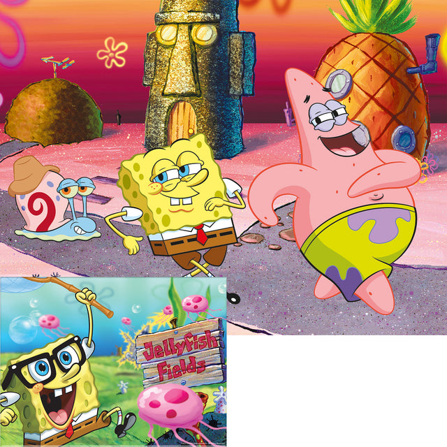 Sponge Bob Square Pants Nickelodeon 3D/2D Jigsaw Puzzle 20628 100 Piece 12"x9"