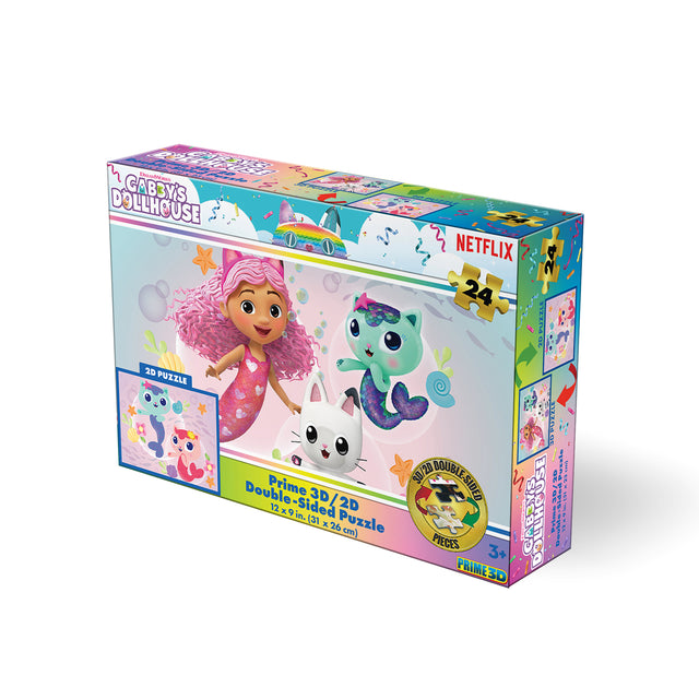 Gabby's Dollhouse Universal 3D/2D Jigsaw Puzzle 20629 24 Piece 12"x9"