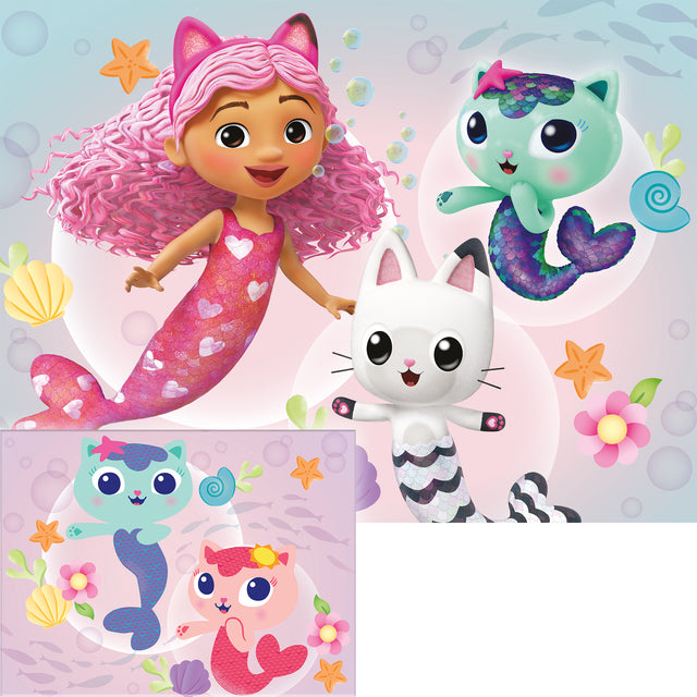 Gabby's Dollhouse Universal 3D/2D Jigsaw Puzzle 20629 24 Piece 12"x9"