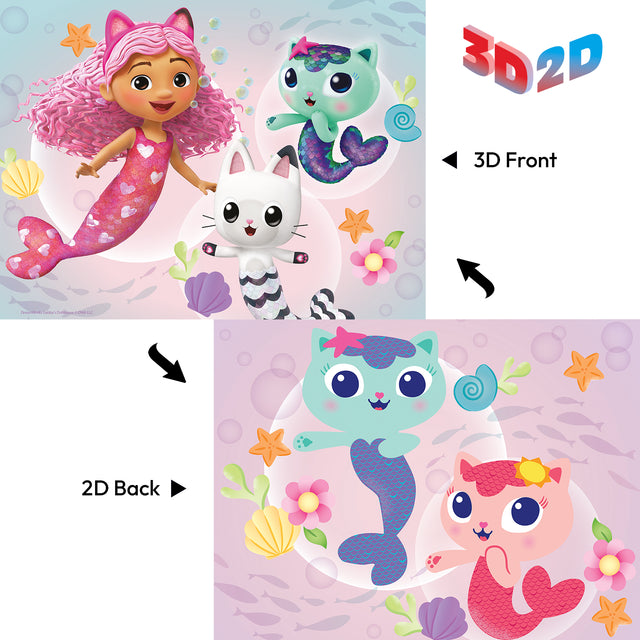 Gabby's Dollhouse Universal 3D/2D Jigsaw Puzzle 20629 24 Piece 12"x9"