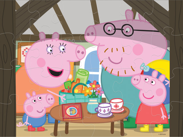 Peppa Pig Hasbro 3D/2D Jigsaw Puzzle 20631 24 Piece 12"x9"