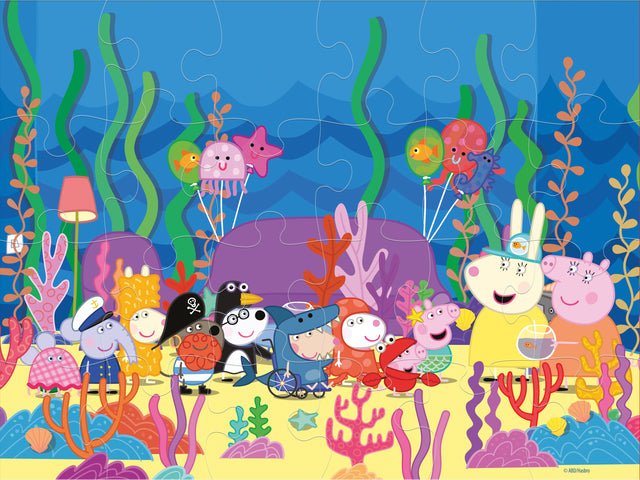 Peppa Pig Hasbro 3D/2D Jigsaw Puzzle 20631 24 Piece 12"x9"