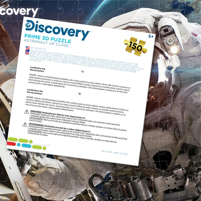 Astronaut Up Close Discovery 3D Jigsaw Puzzle 20849 150 Piece 18"x12"