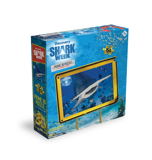 Hammerhead Shark Shark Week Discovery 3D Jigsaw Puzzle 20888 150 Piece 18"x12"