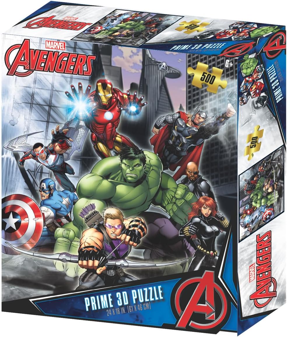Puzzlr Avengers Marvel 3D Jigsaw Puzzle 32549 500pc 24x18