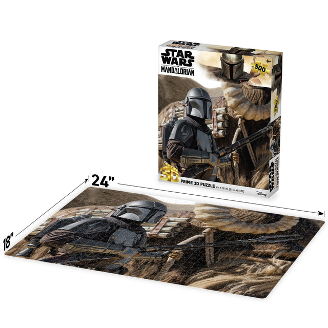 The Mandalorian Star Wars Lucas 3D Jigsaw Puzzle 32630 500 Piece 24"x18"