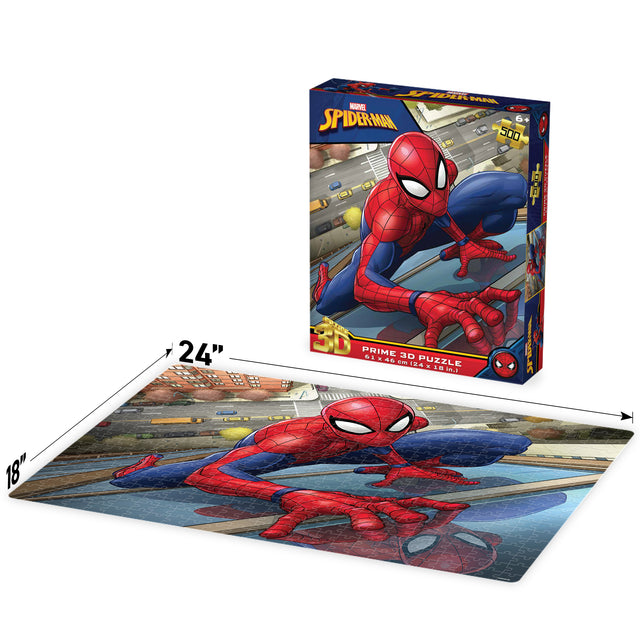 Spider Man Marvel 3D Jigsaw Puzzle 32647 500 Piece 24"x18"