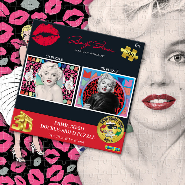 Marilyn Monroe 3D/2D Jigsaw Puzzle 37520 500 Piece 24"x18"