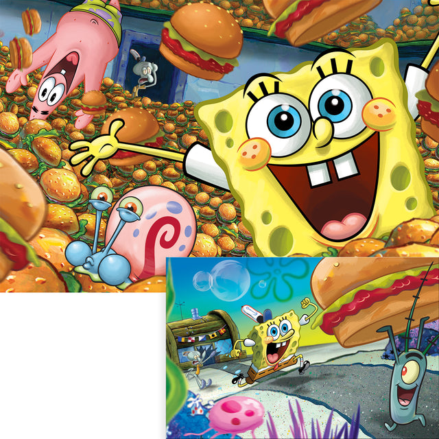 3D/2D Nickelodeon Sponge Bob 150pc 12x18" Jigsaw Puzzle 37532