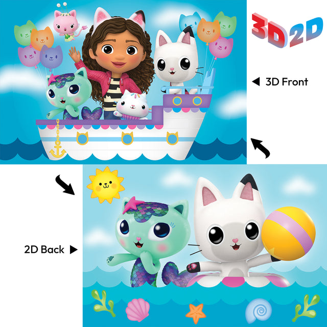 3D/2D Universal Gabby's Dollhouse 48pc 12x18" Jigsaw Puzzle 37543