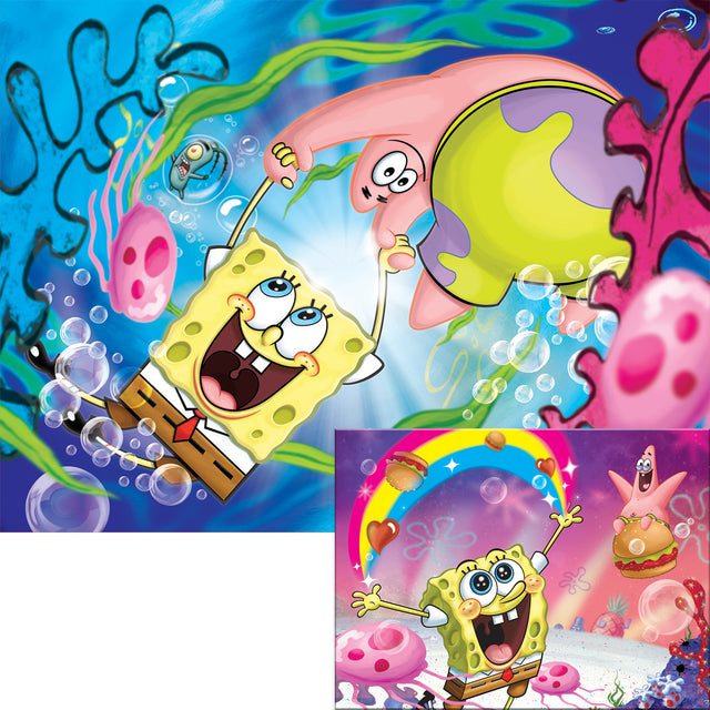 Spongebob Nickelodeon 3D/2D Jigsaw Puzzle 37545 500 Piece 24"x18"