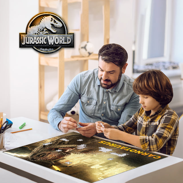 3D/2D Universal Jurassic World Ceratosaurus/Giganotosaurus 500pc 24x18" Jigsaw Puzzle 37546