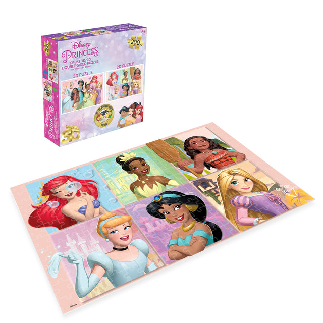 3D/2D Disney Princess 200pc 12x18" Jigsaw Puzzle 37550