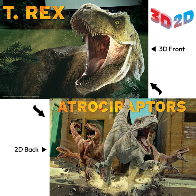 3D/2D Universal Jurassic World 200pc 12x18" Jigsaw Puzzle 37585