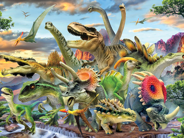 Puzzlr Dinosaurs Howard Robinson 3D Jigsaw Puzzle 10353 500pc 24x18"