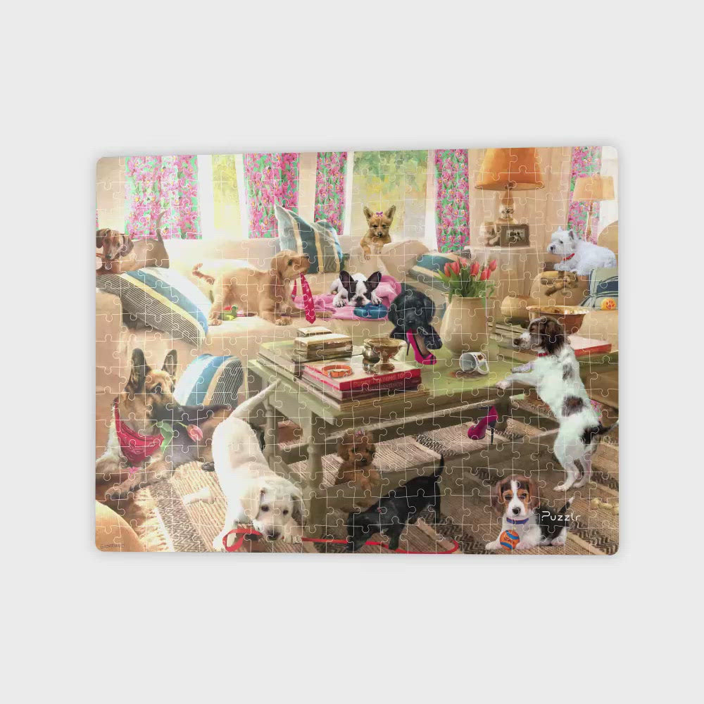 Hart Puzzles Puppies at Play by Bob Giordano, 1000 Piece Puzzle