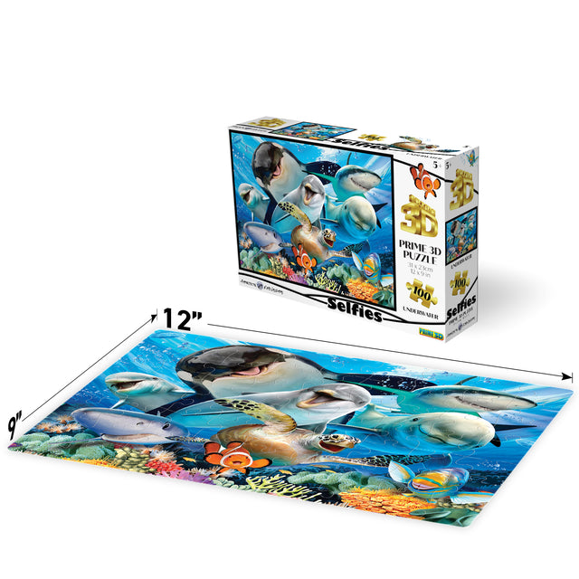 Underwater Selfies Howard Robinson 3D Jigsaw Puzzle 10691 63 Piece 12"x9"