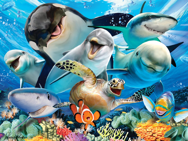 Underwater Selfies Howard Robinson 3D Jigsaw Puzzle 10691 63 Piece 12"x9"