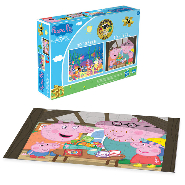 3D/2D Hasbro Peppa Pig 24pc 12x9" Jigsaw Puzzle 20631