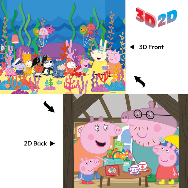 3D/2D Hasbro Peppa Pig 24pc 12x9" Jigsaw Puzzle 20631