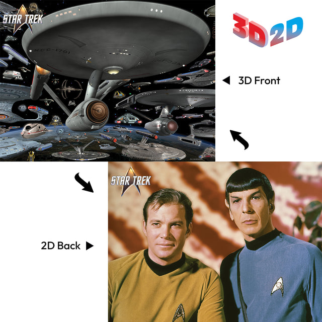 3D/2D Paramount Star Trek 500pc 24x18" Jigsaw Puzzle 37524