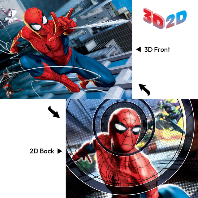 3D/2D  Marvel Spider-Man 500pc 24x18" Jigsaw Puzzle 37541