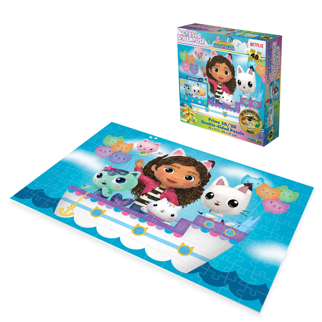 3D/2D Universal Gabby's Dollhouse 48pc 12x18" Jigsaw Puzzle 37543 – Puzzlr