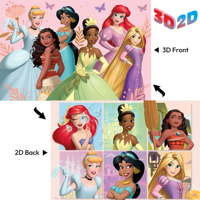 3D/2D Disney Princess 200pc 12x18" Jigsaw Puzzle 37550