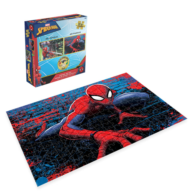 3D/2D Marvel Spider-Man 200pc 12x18" Jigsaw Puzzle 37552