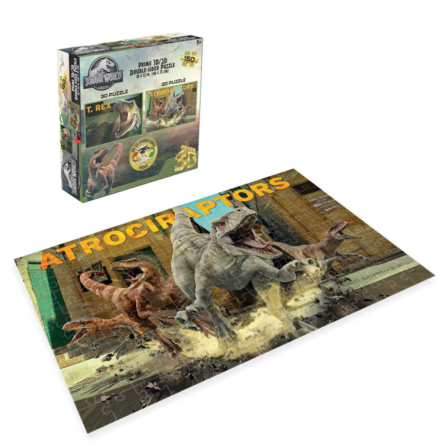 3D/2D Universal Jurassic World 200pc 12x18" Jigsaw Puzzle 37585