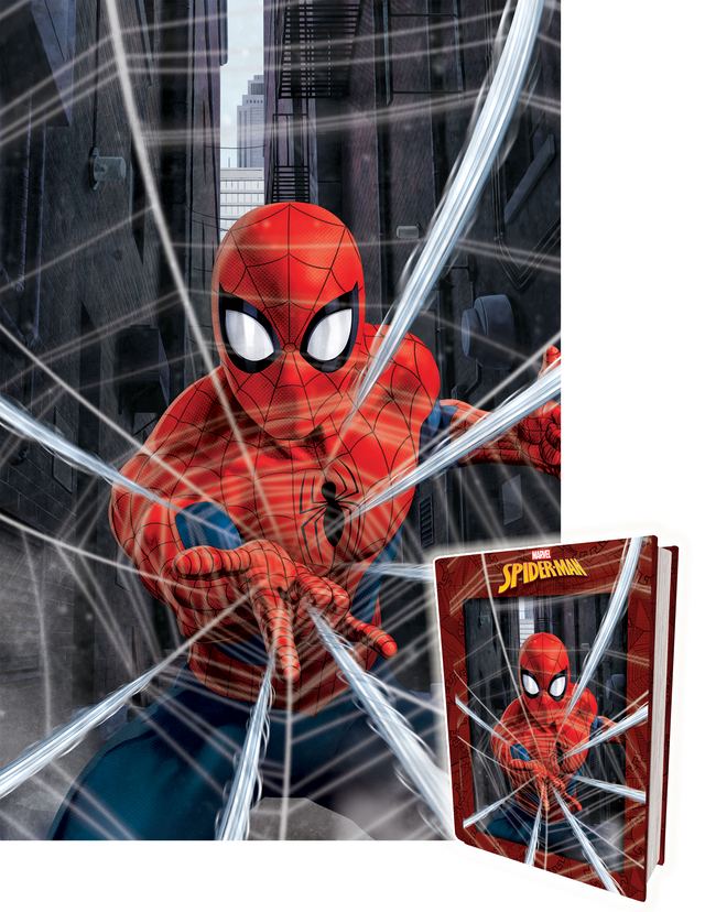 Puzzlr Spider Man Marvel 3D Jigsaw Puzzle in Tin Book Packaging 35561 300pc 18x12"