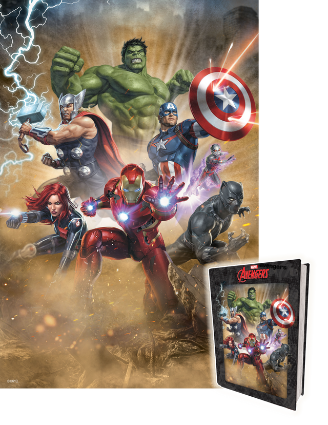 Puzzlr Avengers Marvel 3D Jigsaw Puzzle in Tin Book Packaging 35562 300pc 18x12"