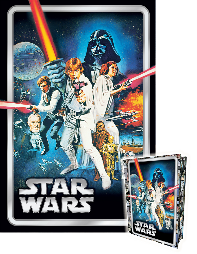 Puzzlr Classic Star Wars 3D Jigsaw Puzzle in Tin Book Packaging 35564 300PC 18x12"