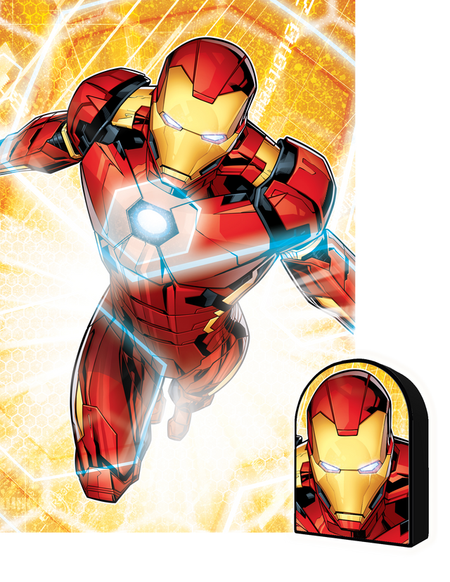 Puzzlr Ironman Marvel 3D Jigsaw Puzzle in Tin Box Packaging 35585 300pc 12x18"