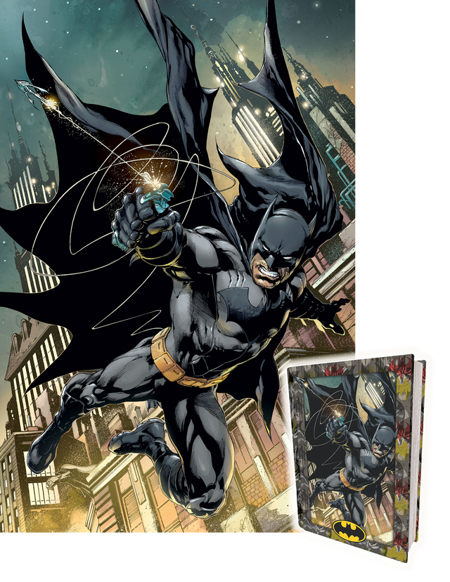 DC Comics Batman Black metal pencil box 5 1/2x8 3/8x2 3/8 school